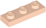 Plate 1 x 3 in Light Nougat