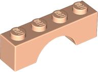 Brick Arch 1 x 4 in Light Nougat