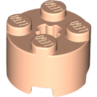 Brick Round 2 x 2 with Axle Hole in Light Nougat