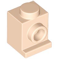 Brick Special 1 x 1 with Headlight in Light Nougat