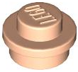 Plate Round 1 x 1 with Solid Stud in Light Nougat