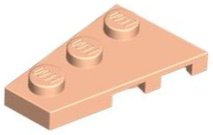 Wedge Plate 3 x 2 Left in Light Nougat