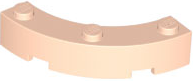 Brick Round Corner 4 x 4 Macaroni Wide with 3 Studs in Light Nougat