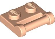 Plate Special 1 x 2 [Side Handle Closed Ends] in Light Nougat
