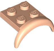 Wheel Arch, Mudguard 2 x 3 x 1 1/3 with 2 x 2 Plate in Light Nougat