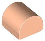 Brick Curved 1 x 1 x 2/3 Double Curved Top, No Studs in Light Nougat