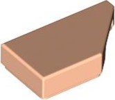 Tile 1 x 2 with Stud Notch Right in Light Nougat