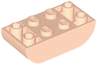 Brick Curved Inverted 2 x 4 Double in Light Nougat