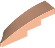 Brick Wedged, Curved 1 x 4 with Stud Notch Right in Light Nougat