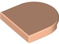 Tile Round 2 x 2 Half Circle in Light Nougat