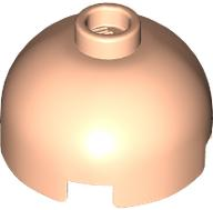 Brick Round 2 x 2 Dome Top, Vented Stud in Light Nougat