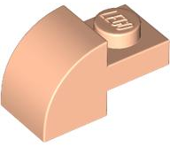 Brick Curved 1 x 2 x 1 with Curved Top in Light Nougat
