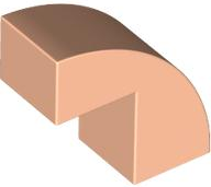 Brick Curved 1 x 2 x 1 2/3 with 1 Cutout in Light Nougat