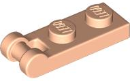Plate Special 1 x 2 with Handle on End [Closed Ends] in Light Nougat