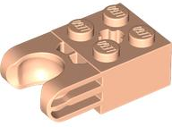 Technic Brick Special 2 x 2 with Ball Socket Wide and Axle Hole, No Arm Holes in Light Nougat