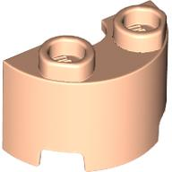 Brick Round, Half 1 x 2 in Light Nougat