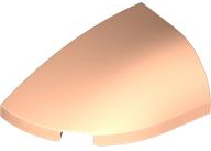Brick Round, Curved Double 3 x 2 Beveled with Stud Notch Left in Light Nougat