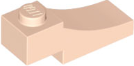 Brick Curved, 3 x 1 with 1/3 Inverted Cutout in Light Nougat