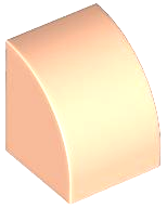 Brick Curved 1 x 1 in Light Nougat