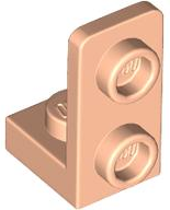 Bracket 1 x 1 - 1 x 2 Inverted in Light Nougat