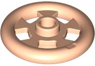 Plate Special Round 1 x 1 Stud with 3 x 3 Ring Around in Light Nougat