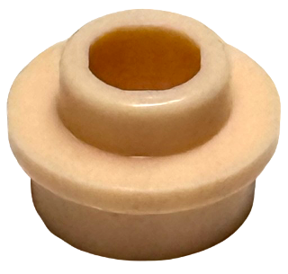 Plate Round 1 x 1 with Open Stud in Light Nougat