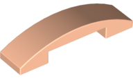 Brick Curved 4 x 1 Double, No Studs in Light Nougat