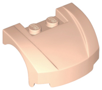 Vehicle Body, Wheel Arch / Mudguard 3 x 4 x 1 2/3 Low Profile, Curved Front in Light Nougat