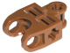Technic Axle Connector 2 x 3 with Ball Socket, Open Sides in Light Brown