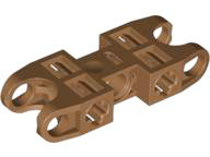 Technic Axle and Pin Connector 2 x 5 with Two Ball Joint Sockets in Light Brown