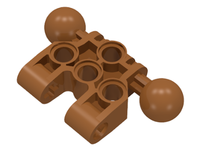 Large Figure Skeletal, Torso, Lower, with 2 Ball Joints, 2 Axle Holes, and 4 Holes (Vahki) in Light Brown