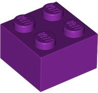 Brick 2 x 2 in Light Purple