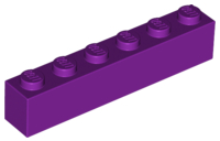 Brick 1 x 6 in Light Purple