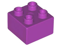 Duplo Brick 2 x 2 in Light Purple