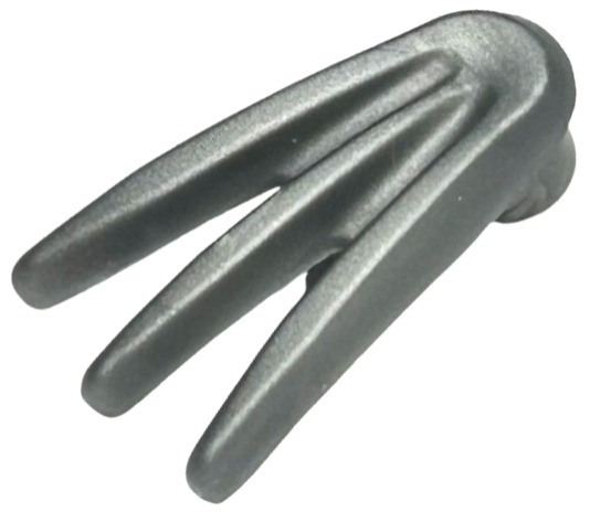 Weapon Bladed Claw Spread in Flat Silver