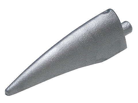 Animal Body Part, Barb / Claw / Tooth / Talon / Horn, Large in Flat Silver