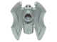 Weapon Axe Head with Twin-Blade in Flat Silver