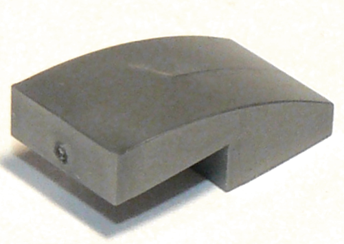 Brick Curved 2 x 1 No Studs [1/2 Bow] in Flat Silver