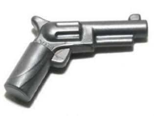 Weapon Gun / Pistol / Revolver Small Barrel in Flat Silver