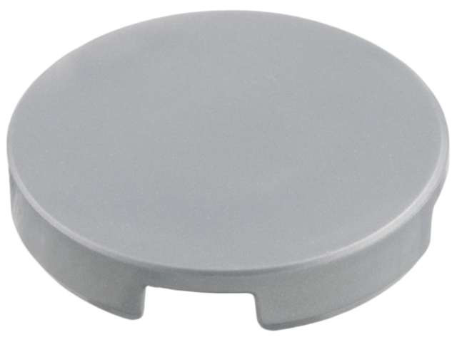 Tile Round 2 x 2 with Bottom Stud Holder in Flat Silver
