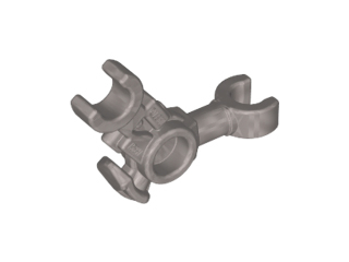 Hero Factory Minifigure Arm [2 Clips at 90°] in Flat Silver