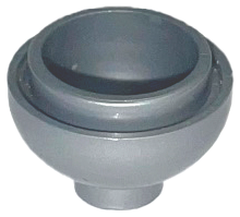 Brick Round 2 x 2 Dome Bottom [Open Stud] in Flat Silver