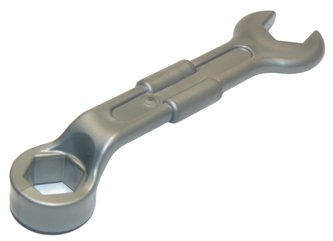 Duplo Wrench with Handles in Flat Silver