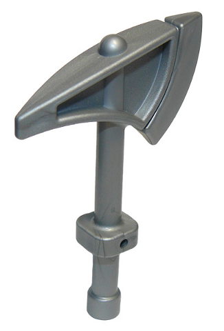 Duplo Axe / Tomahawk Square Handle and Hollow Bottom in Flat Silver