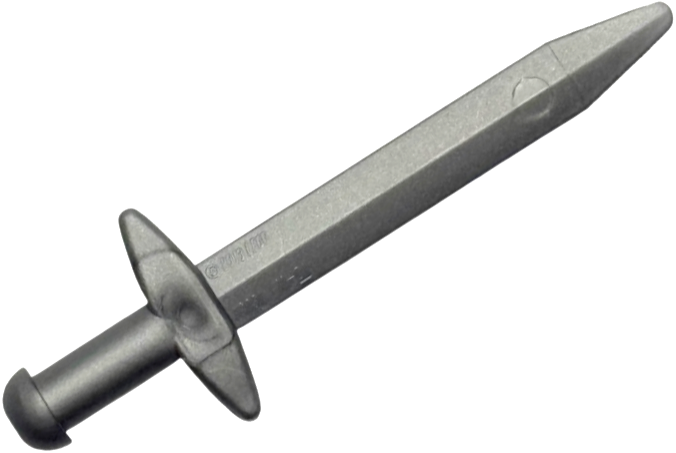 Weapon Sword / Greatsword Pointed with Thick Crossguard in Flat Silver