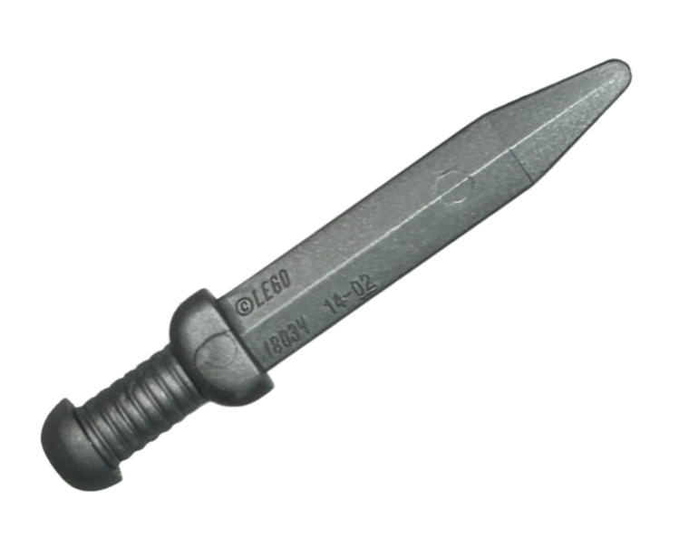 Weapon Sword with Thick Crossguard (Roman Gladius) in Flat Silver