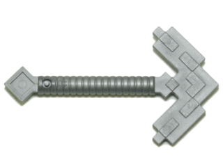 Tool Pickaxe Blocky, Double in Flat Silver
