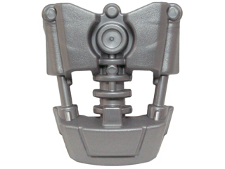 Large Figure Limb / Torso Cover, Armor (Toa Okoto) in Flat Silver
