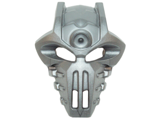 Large Figure Mask Skull in Flat Silver