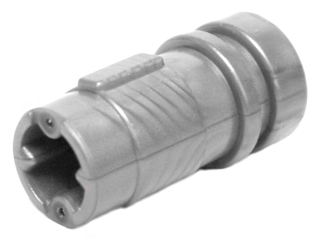 Large Figure Weapon Lightsaber Hilt Half 2L with Axle Hole in Flat Silver
